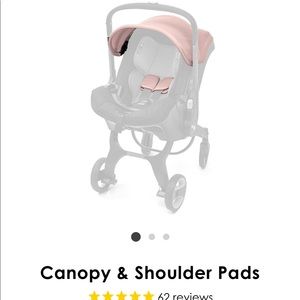 Doona pink canopy and shoulder pads